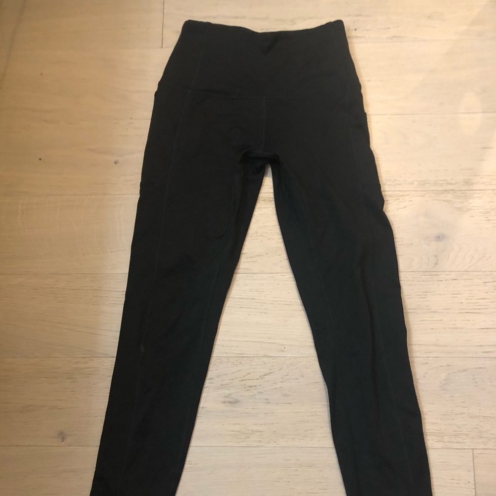 pink - black fleece leggings